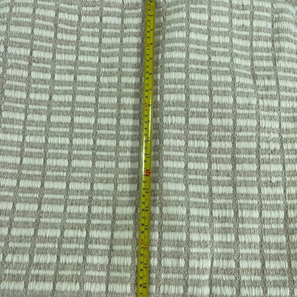 West Elm Ivory Beige Textured chunky wool Throw Pillow Cover
